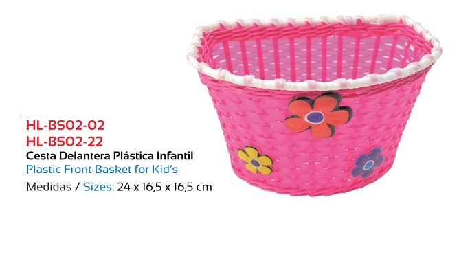 CESTA BICICLETA TKX DELANTERA NIO ROSA